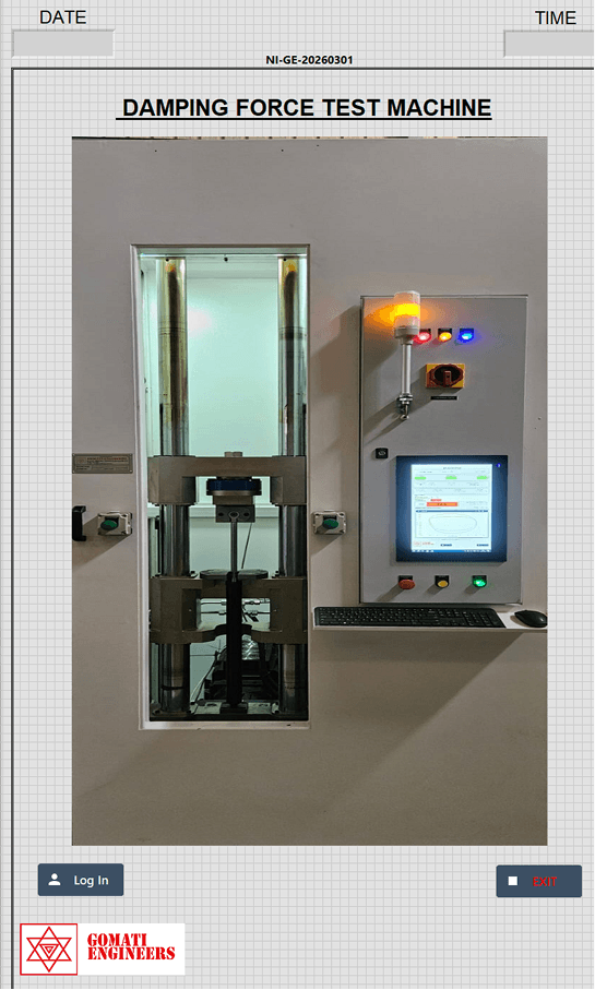 Dampner Testing Machine high speed data log- analysis and report generation